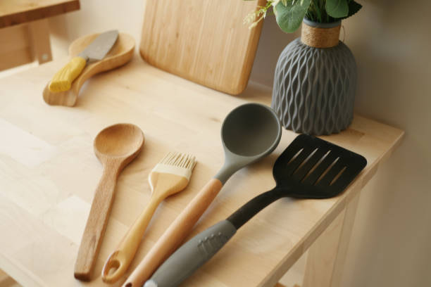 Artisan culinary workshop crafting kitchen tools